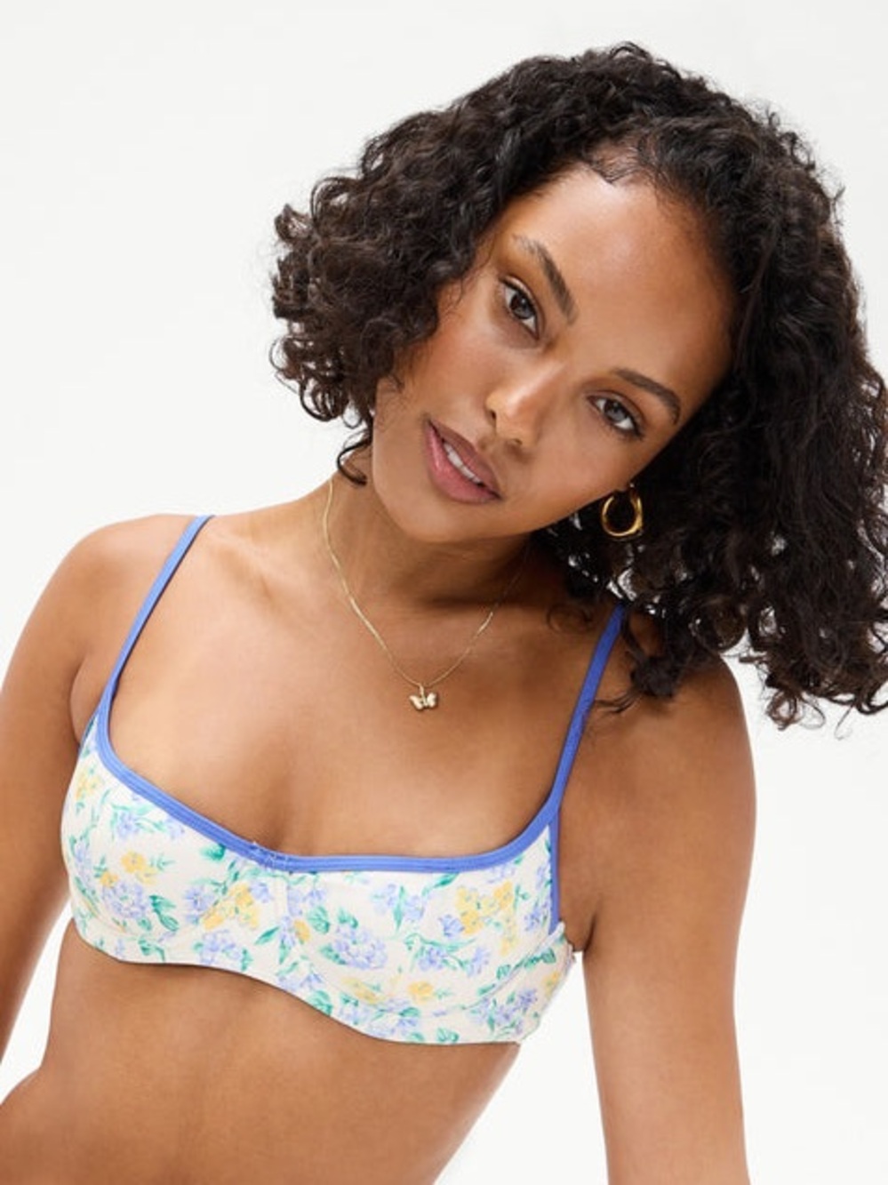 Frankie’s Bikinis Cola Shine Underwire Bikini Top Size XS